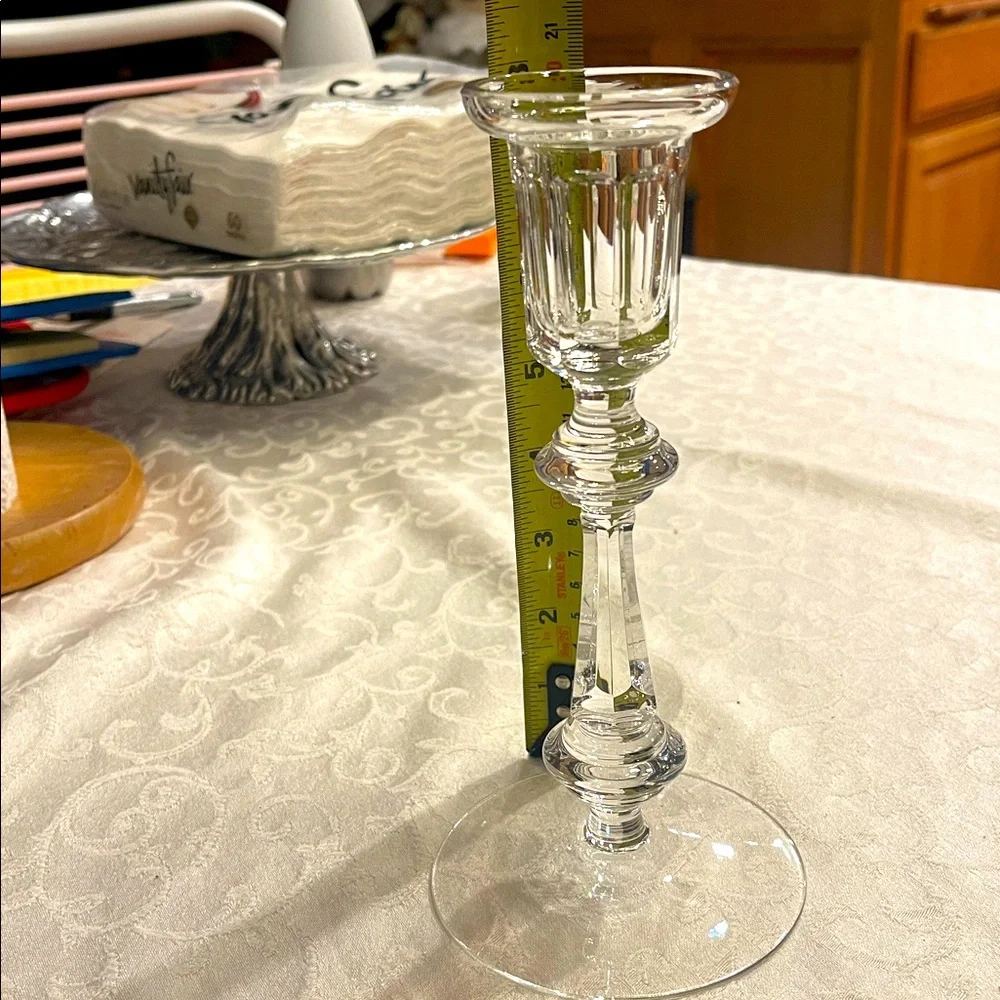 Elegant vintage Waterford Crystal Candle Holder 8” , stamped